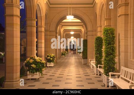 geography / travel, Germany, Bavaria, Bad Kissingen, spa gardens, arcade, Additional-Rights-Clearance-Info-Not-Available
