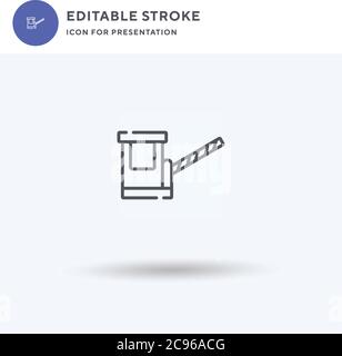 Toll icon vector, filled flat sign, solid pictogram isolated on white, logo illustration. Toll icon for presentation. Stock Vector
