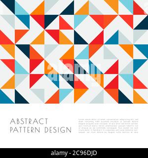 Abstract triangle pattern shape design magazine cover style with space for text. vector illustration. Stock Vector
