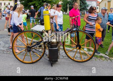 Replica of Roper Steam Velocipede from 1869 Stock Photo