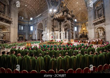 Pope Francis celebrates the closing Mass of the Synod on Amazonia in ...