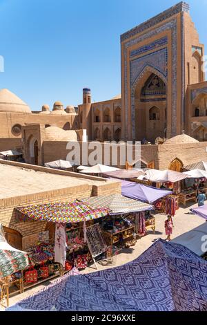 Khiva/Uzbekistan:05.12.2020-The view o famous bazaar street in Khiva Stock Photo