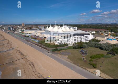 Butlins Bognor Regis Resort aerial photo on a warm and sunny summers day on the south coast of England. Stock Photo