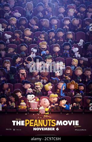 The Peanuts Movie (2015) directed by Steve Martino and starring Noah Schnapp, Bill Melendez and Hadley Belle Miller. Charles M. Schulz's much loved characters return in this heartwarming 3D animated comedy. Stock Photo