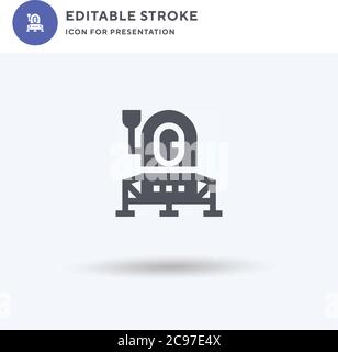 Lander icon vector, filled flat sign, solid pictogram isolated on white, logo illustration. Lander icon for presentation. Stock Vector