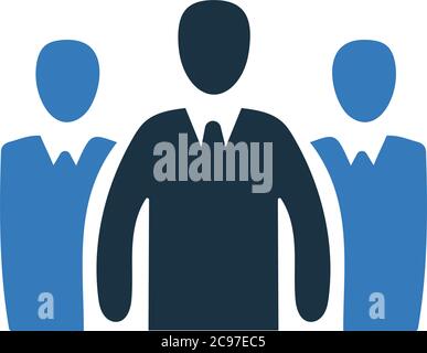 Business leader icon, vector graphics for various use. Thank you. Stock Vector