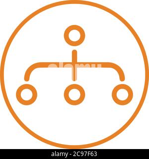 Hierarchy, site map icon. Beautiful design and fully editable vector for commercial, print media, web or any type of design projects. Stock Vector