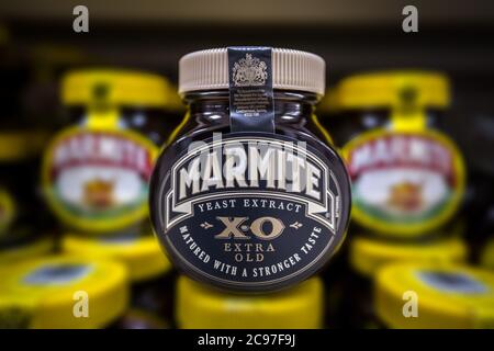 Marmite XO (extra old) goes on sale today. First launched as a limited edition nearly a decade ago, the XO version has been extra matured for 28 days. Stock Photo