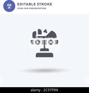 Spring Swing Car icon vector, filled flat sign, solid pictogram isolated on white, logo illustration. Spring Swing Car icon for presentation. Stock Vector