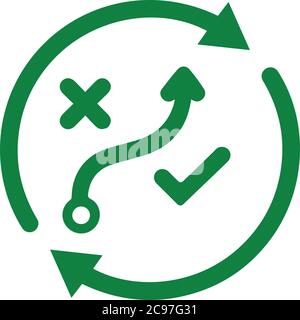 Business strategy icon, vector graphics for various use. Thank you. Stock Vector