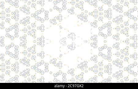 White blue kaleidoscope patterned background for wallpapers Stock Photo