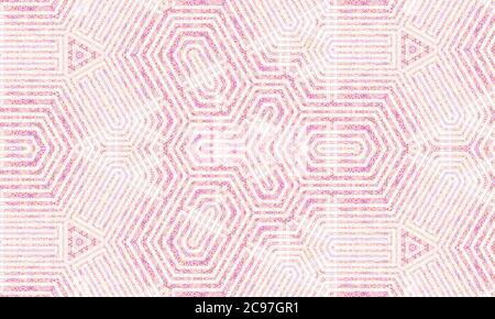 Pink white kaleidoscope patterned background for wallpapers Stock Photo