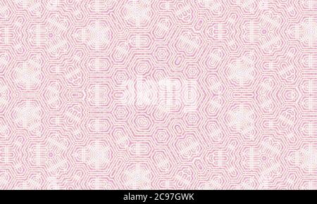 Pink white kaleidoscope patterned background for wallpapers Stock Photo