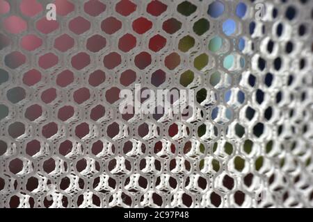 A simple white texture pattern of hexagons as a background Stock Photo