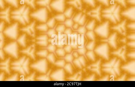 White yellow kaleidoscope patterned background for wallpapers Stock Photo