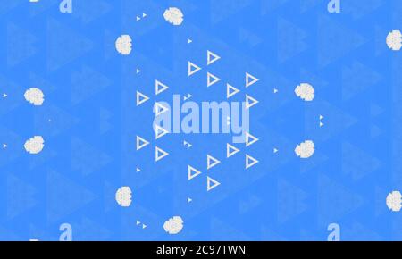 Blue white kaleidoscope patterned background for wallpapers Stock Photo