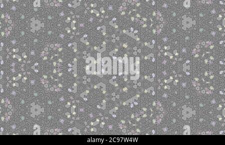 Dark gray kaleidoscope patterned background for wallpapers Stock Photo