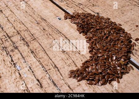 Flax seeds are a healthy food, a source of omega-3 and use during keto-diet, body detox, gluten-free nutrition. Proper nutrition, superfood. Stock Photo