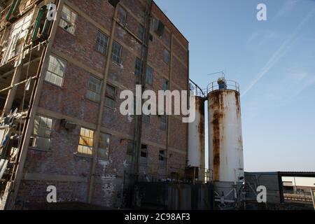 derelict factory, Morley Street, Hull Stock Photo