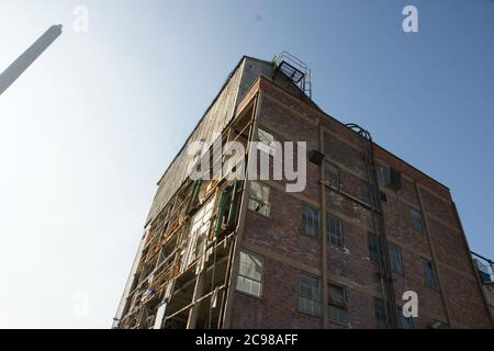derelict factory, Morley Street, Hull Stock Photo