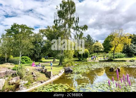 Cliveden House Maidenhead Berkshire views of water garden and lily pond Stock Photo