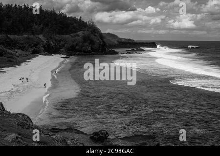 Gris Gris and the Viewpoint The appeal of Gris Gris lies in it scenery, the high cliffs here drop abruptly to the sea and the refreshing winds o Stock Photo