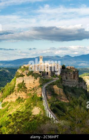 Civita di Bagnoregio, a hilltop commune in the province of Viterbo, Italy Stock Photo