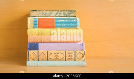 stack of books, free copy space Stock Photo