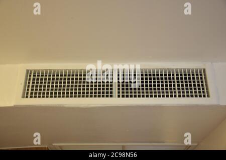 Double deflection grille - Supply Air Grille in Hotel room Stock Photo