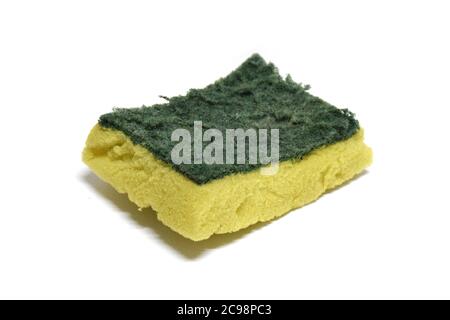 Scouring pad or Scourer isolated on white background Stock Photo
