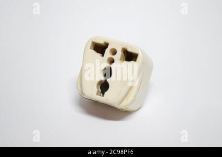 adapter plugs isolated on white background Stock Photo