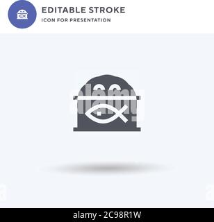 Fish Eggs icon vector, filled flat sign, solid pictogram isolated on white, logo illustration. Fish Eggs icon for presentation. Stock Vector