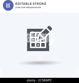 Lottery icon vector, filled flat sign, solid pictogram isolated on white, logo illustration. Lottery icon for presentation. Stock Vector