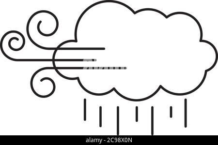 Windy weather flat concept vector illustration Stock Vector Image & Art -  Alamy