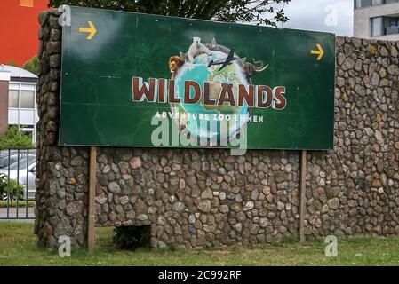 Emmen, Netherlands. 29th July, 2020. EMMEN, 29-07-2020, Wildlands stock, entrance to Wildlands Emmen Zoo ingang Wildlands Emmen Credit: Pro Shots/Alamy Live News Stock Photo