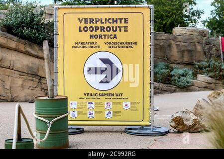 Emmen, Netherlands. 29th July, 2020. EMMEN, 29-07-2020, Wildlands stock, entrance to Wildlands Emmen Zoo ingang Wildlands Emmen Credit: Pro Shots/Alamy Live News Stock Photo