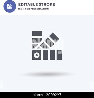 Pantone icon vector, filled flat sign, solid pictogram isolated on white, logo illustration. Pantone icon for presentation. Stock Vector