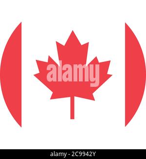 Canada flag flat vector illustration isolated Stock Vector