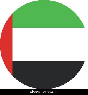Flag of the United Arab Emirates on a white background Stock Vector