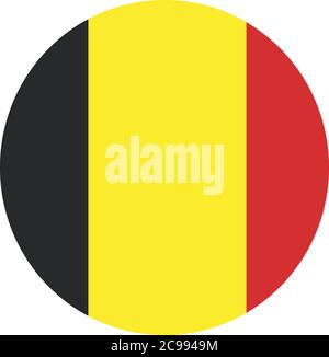 flag belgium flat vector illustration isolated Stock Vector