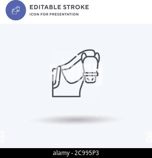 Sneakers icon vector, filled flat sign, solid pictogram isolated on white, logo illustration. Sneakers icon for presentation. Stock Vector