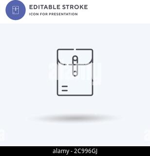 Money Bag icon vector, filled flat sign, solid pictogram isolated on white, logo illustration. Money Bag icon for presentation. Stock Vector
