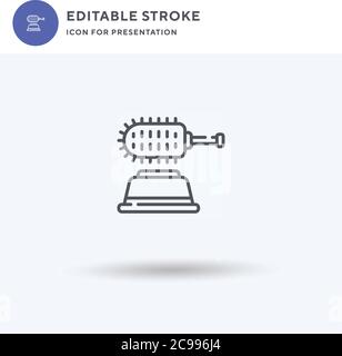 Bitcoin icon vector, filled flat sign, solid pictogram isolated on white, logo illustration. Bitcoin icon for presentation. Stock Vector