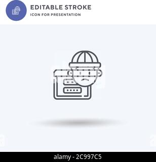 Priority icon vector, filled flat sign, solid pictogram isolated on white, logo illustration. Priority icon for presentation. Stock Vector