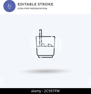 Hot Tub icon vector, filled flat sign, solid pictogram isolated on white, logo illustration. Hot Tub icon for presentation. Stock Vector