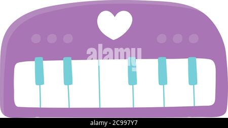 kids toys piano music instrument isolated icon design white background vector illustration Stock Vector