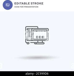 Padlock icon vector, filled flat sign, solid pictogram isolated on white, logo illustration. Padlock icon for presentation. Stock Vector