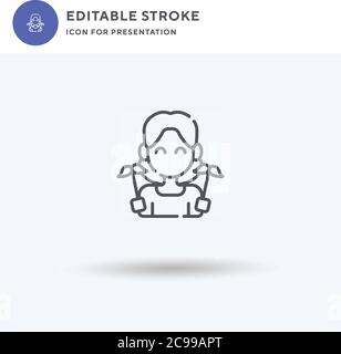 Lollipop icon vector, filled flat sign, solid pictogram isolated on white, logo illustration. Lollipop icon for presentation. Stock Vector