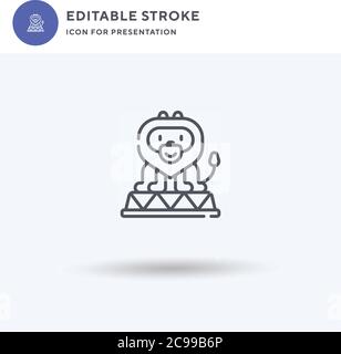 Computer icon vector, filled flat sign, solid pictogram isolated on white, logo illustration. Computer icon for presentation. Stock Vector