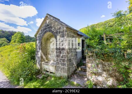 The restored Lower Pump House in Stourton, a small village near Stourhead, Somerset, south-west England Stock Photo